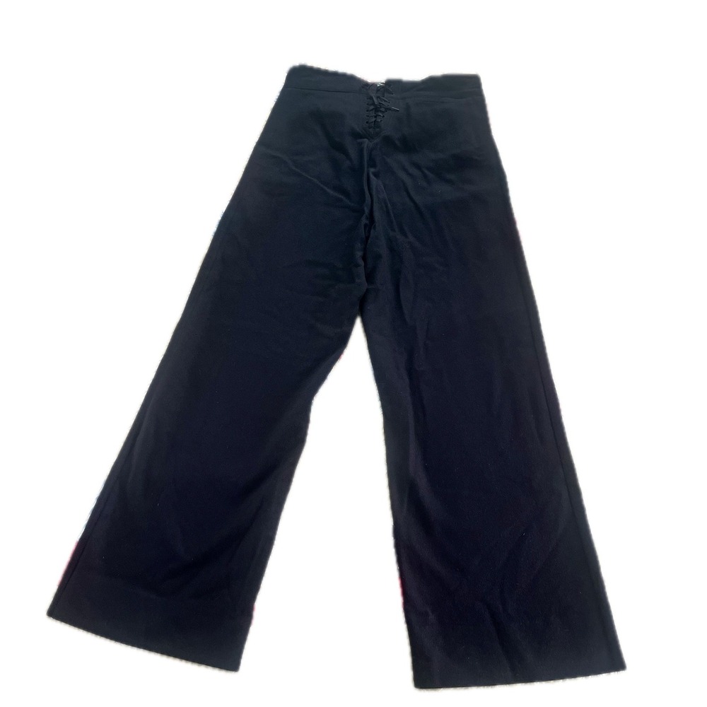 Vintage US Navy 13 Button Wool Bell Bottom Trousers Navy Blue Men 32R Military